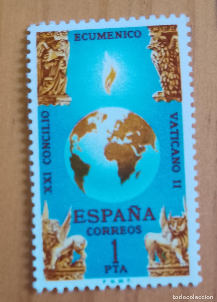 Sellos: ESPA&Ntilde;A - A&Ntilde;O 1965 - EDIFIL 1695 - XXI CONCILIO ECUM&Eacute;NICO VATICANO II