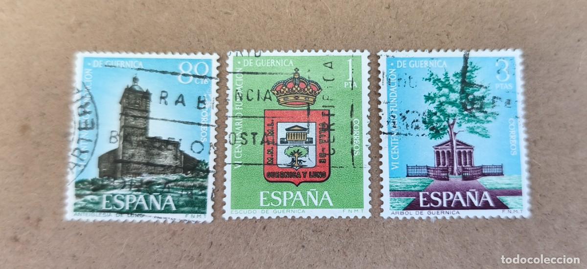 Sellos: Espa&ntilde;a 1966VI Centenario de la Fundaci&oacute;n de Guernica edifil 1720/1722 serie completa