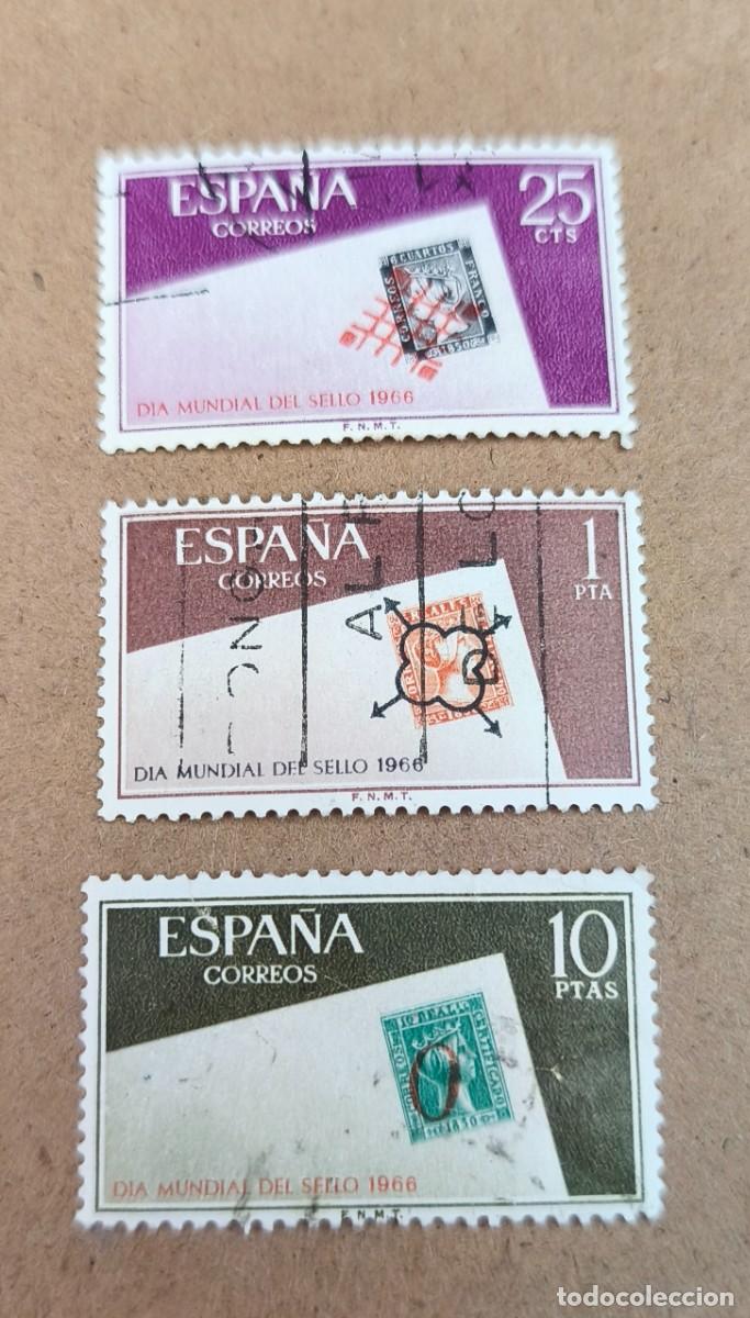 Sellos: Espa&ntilde;a 1966D&iacute;a Mundial del sello edifil 1723/1725 serie completa