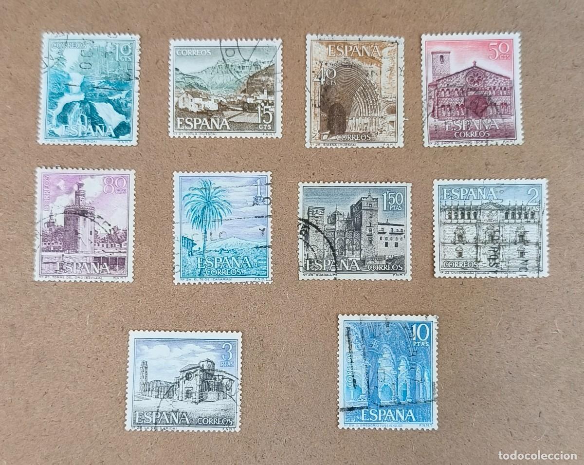Sellos: Espa&ntilde;a 1966 serie turistica edifil 1726/1735 serie completa