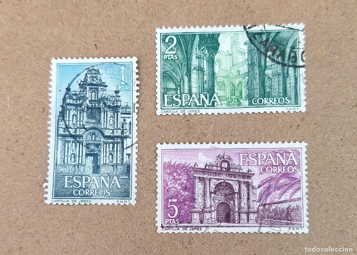 Sellos: Espa&ntilde;a 1966 Cartuja de Santa Mar&iacute;a de la defesi&oacute;n edifil 1761/1763 serie completa