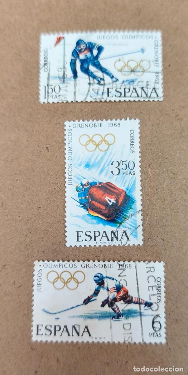 Sellos: Espa&ntilde;a 1968 X Juegos Ol&iacute;mpicos de invierno en Grenoble edifil 1851/1853 serie completa