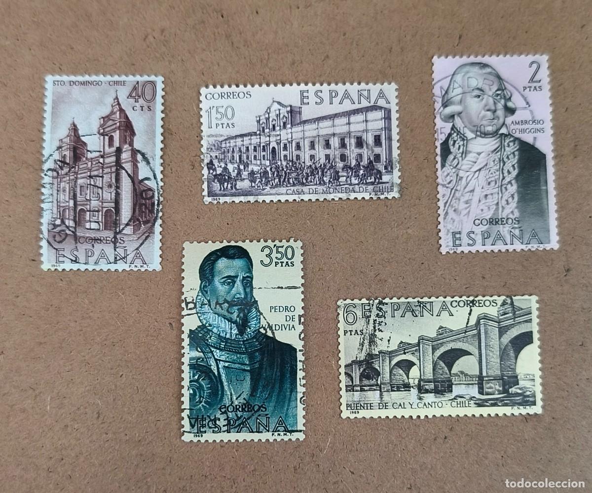 Sellos: Espa&ntilde;a 1969 Forjadores de Am&eacute;rica edifil 1939/1943 serie completa