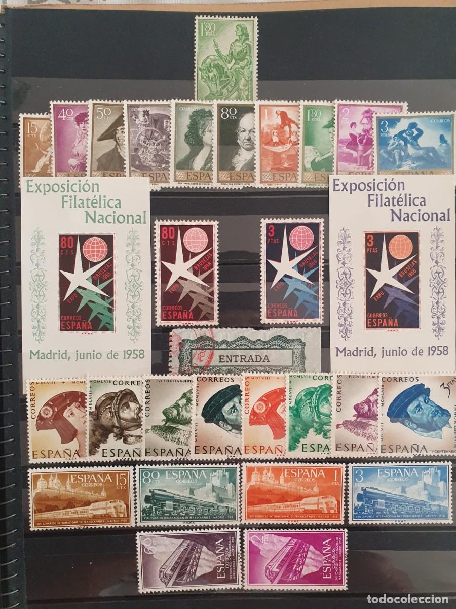 Sellos: A&Ntilde;O COMPLETO ESPA&Ntilde;A 1958 EDIFIL 1209 ** A 1237 **