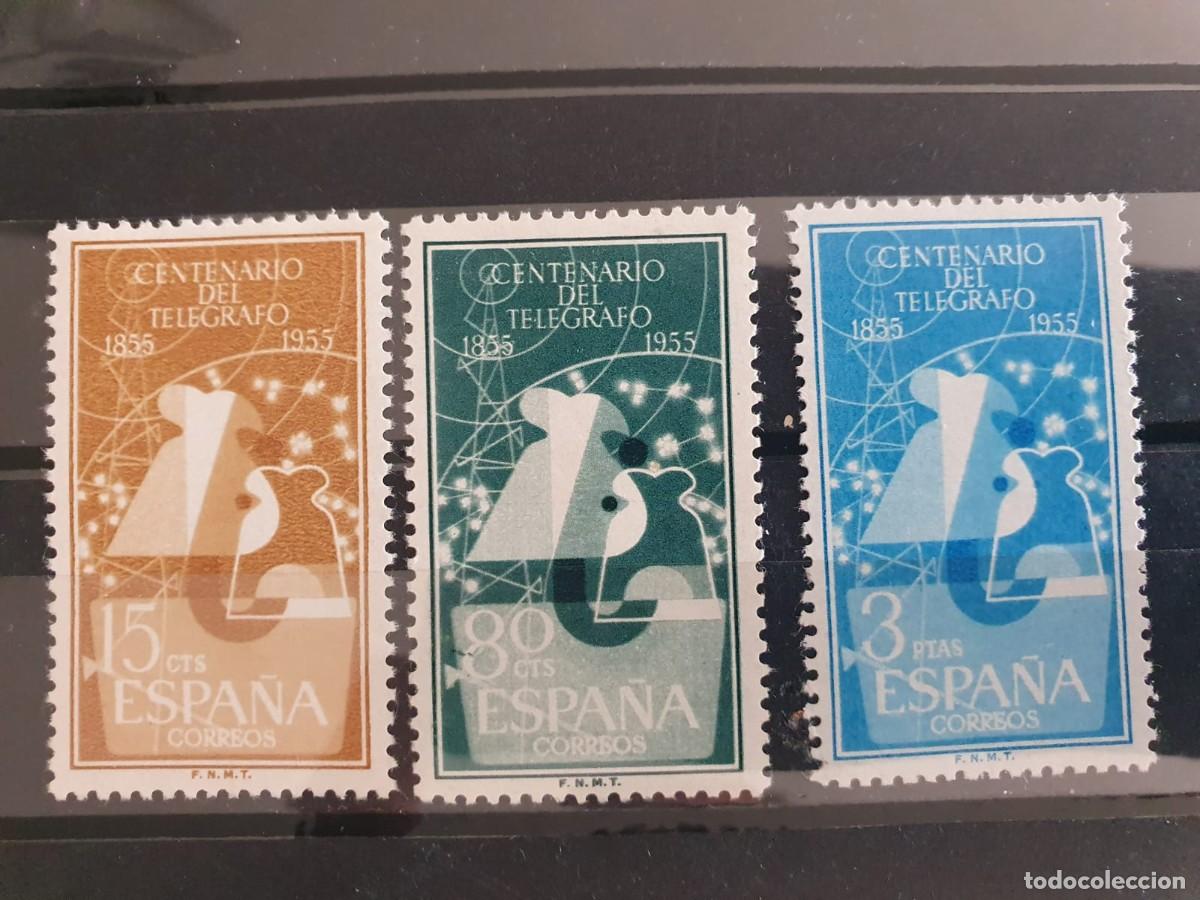 Sellos: SERIE COMPLETA EDIFIL 1180 * A 1182 * TELEGRAFO ESPA&Ntilde;A 1955