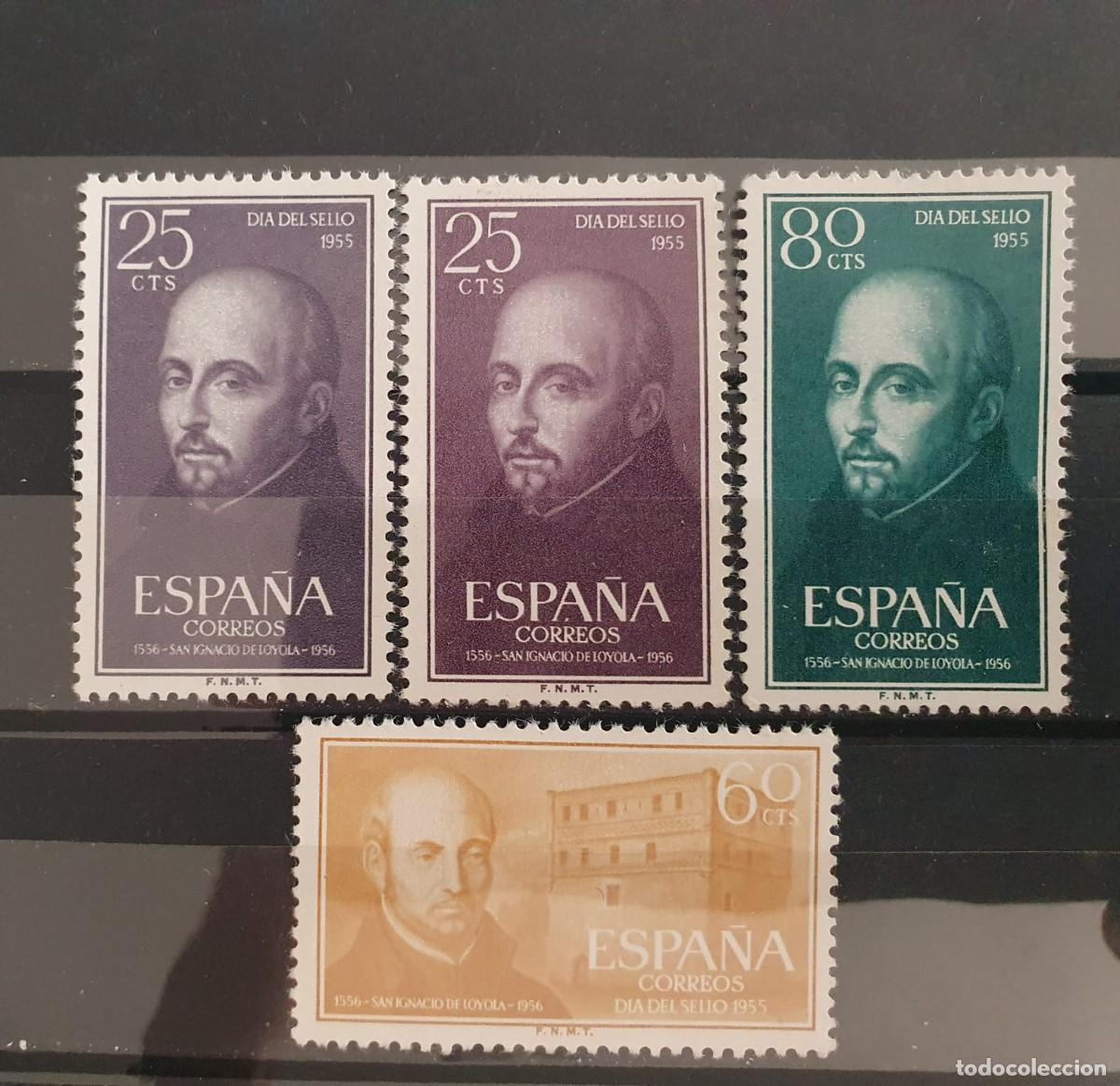 Sellos: SERIE COMPLETA EDIFIL 1166 ** A 1169 ** ESPA&Ntilde;A 1955