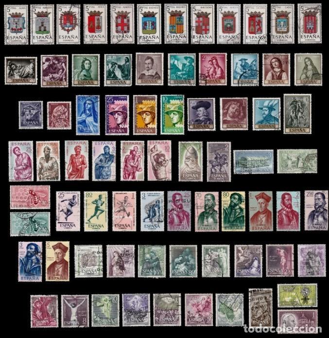 Sellos: ESPA&Ntilde;A A&Ntilde;O 1962 COMPLETO USADOS CON ESCUDOS