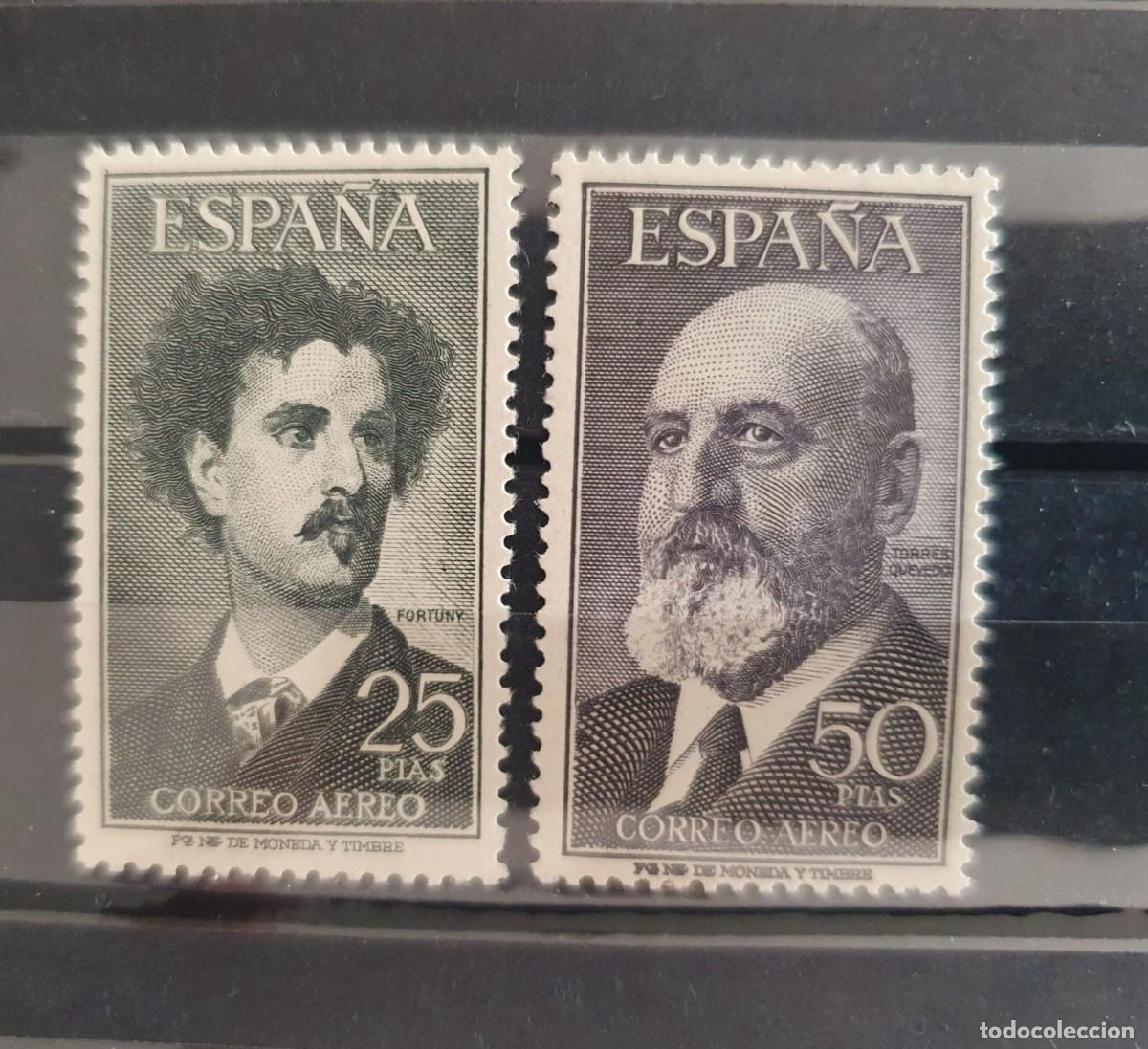 Sellos: SERIE COMPLETA EDIFIL 1164 ** A 1165 ** FORTUNY QUEVEDO ESPA&Ntilde;A 1955