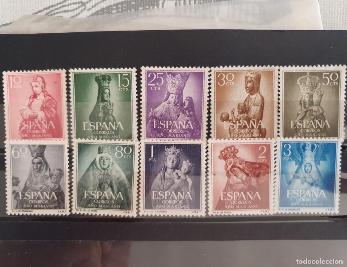 Sellos: SERIE COMPLETA EDIFIL 1132 ** A 1141 ** A&Ntilde;O MARIANO ESPA&Ntilde;A 1954