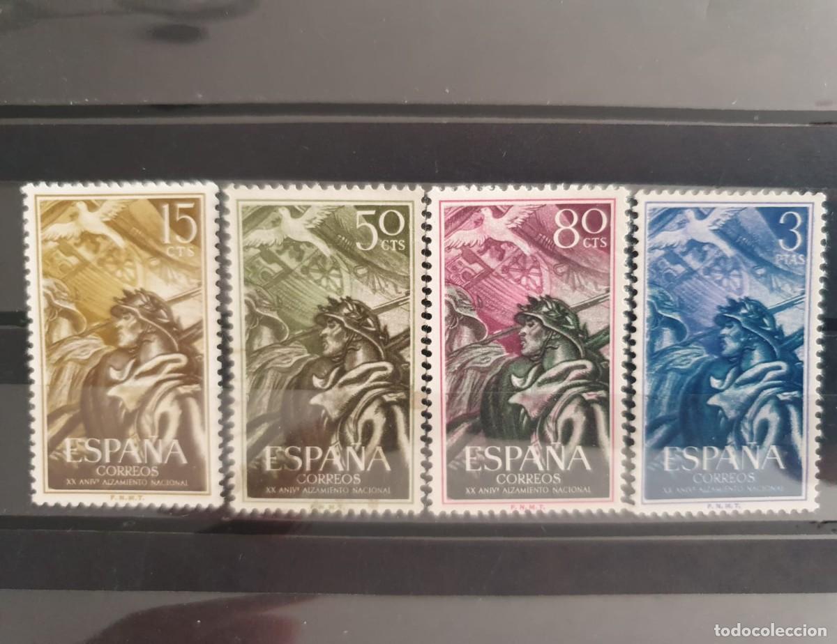 Sellos: SERIE COMPLETA EDIFIL 1187 * A 1190 * ALZAMIENTO NACIONAL 1956
