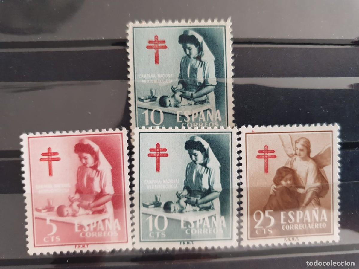 Sellos: SERIE COMPLETA EDIFIL 1121 ** a 1123 ** ESPA&Ntilde;A 1953 1121 variedad color