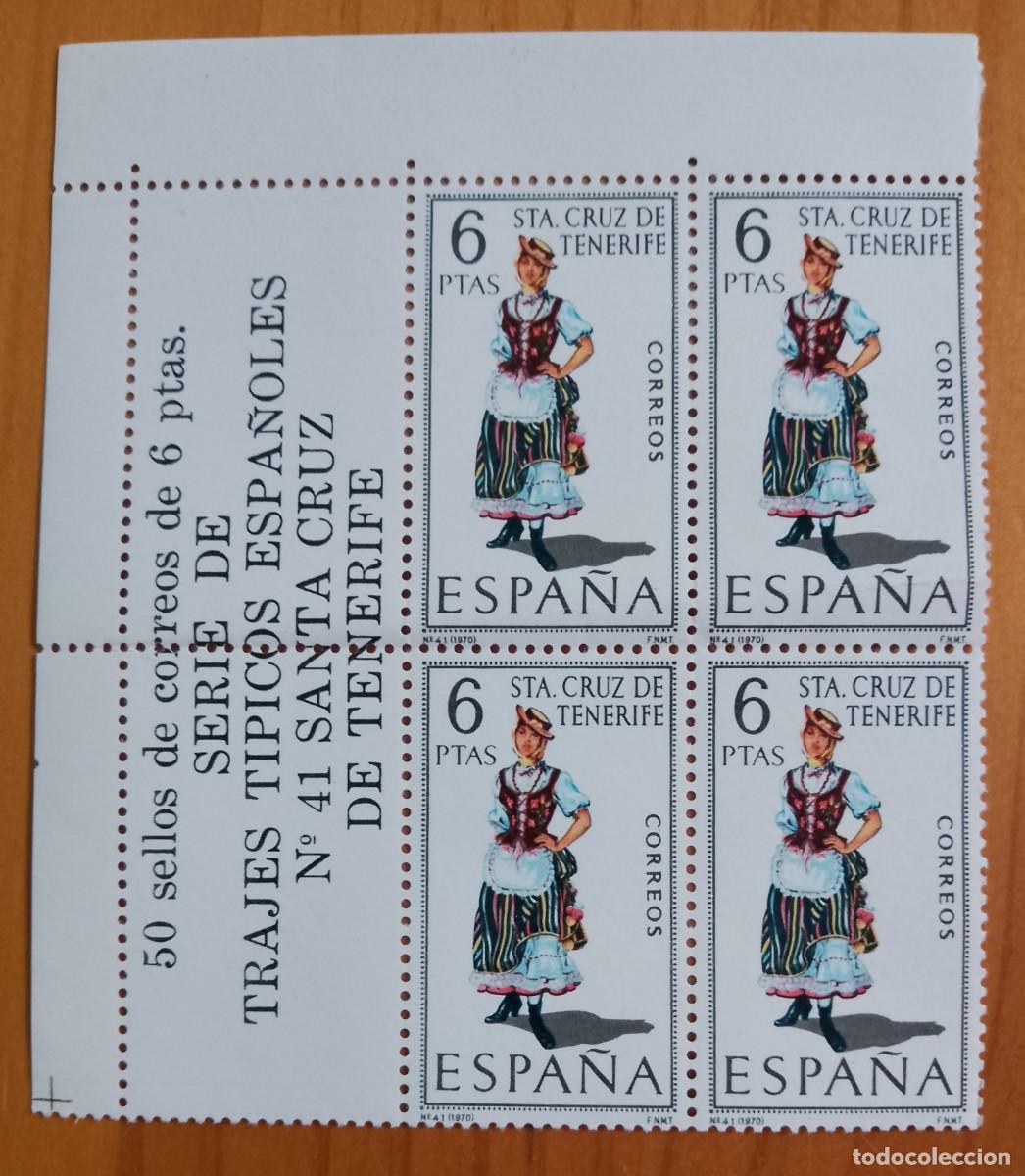 Sellos: ESPA&Ntilde;A - V/F 6 PTAS - TIRA NUEVA -EDIFIL 1953, A&Ntilde;O 1970 - TRAJE REGIONAL, TENERIFE