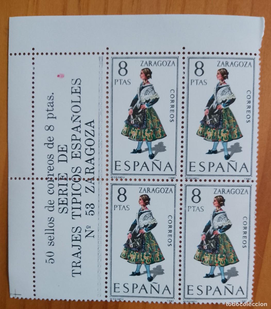 Sellos: ESPA&Ntilde;A - V/F 8 PTAS - TIRA NUEVA -EDIFIL 2018, A&Ntilde;O 1971 - TRAJE REGIONAL, ZARAGOZA