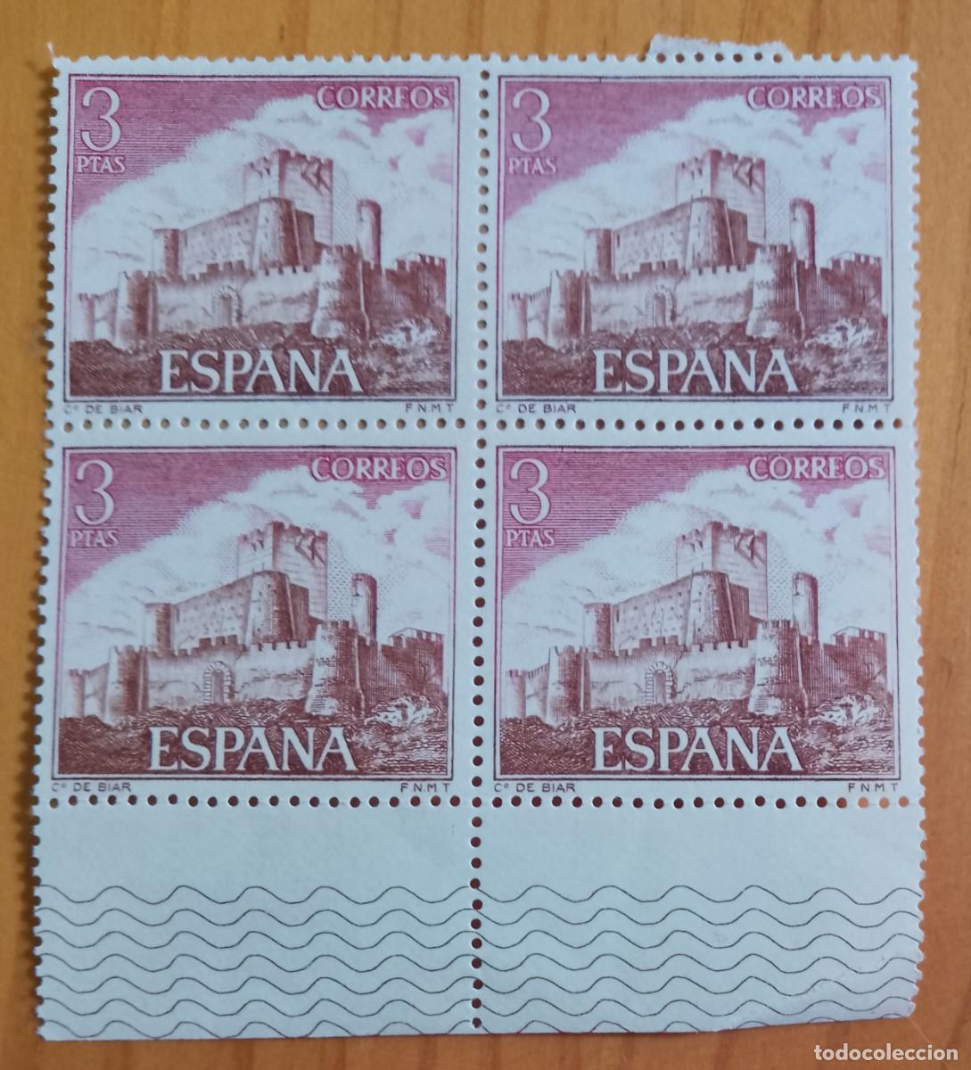 Sellos: ESPA&Ntilde;A - V/F 3 PTAS - TIRA NUEVA -EDIFIL 2095, A&Ntilde;O 1972 - CASTILLO DE BIAR