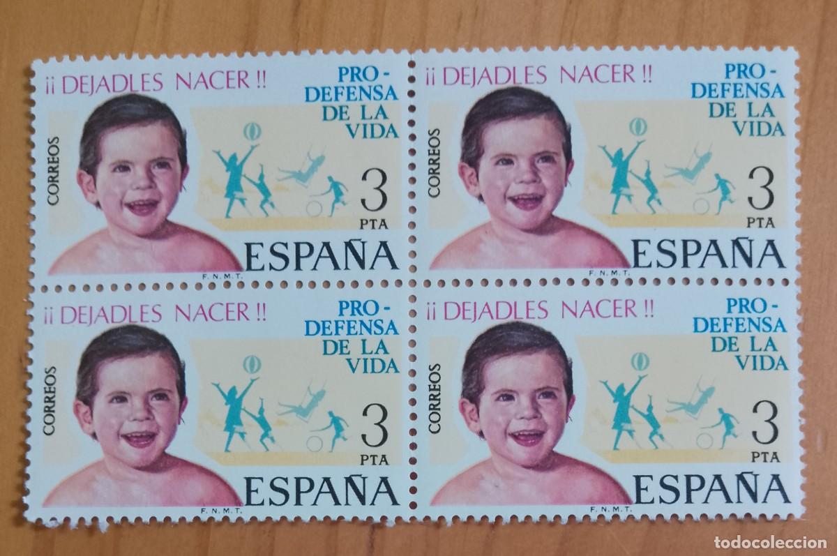 Sellos: ESPA&Ntilde;A - V/F 3 PTA - TIRA NUEVA -EDIFIL 2282, A&Ntilde;O 1975 - PRO-DEFENSA DE LA VIDA