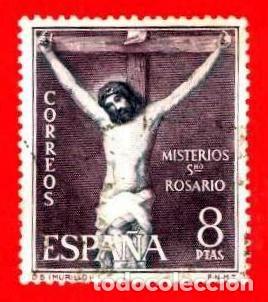 Sellos: Espa&ntilde;a. Spain. 1962. Edifil # 1472. Santo Rosario. Crucifixion. Murillo
