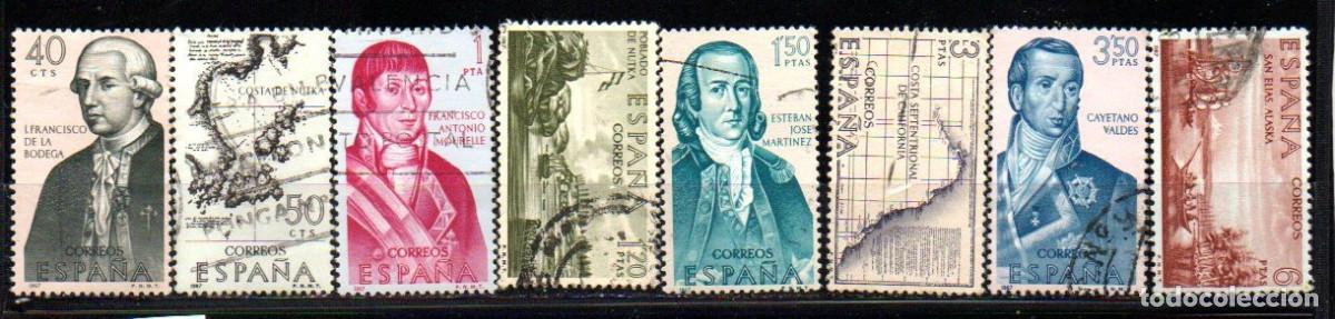 Sellos: SERIE SELLOS ESPA&Ntilde;A A&Ntilde;O 1967 FORJADORES USADOS 8 V 1819-26 COMPLETA