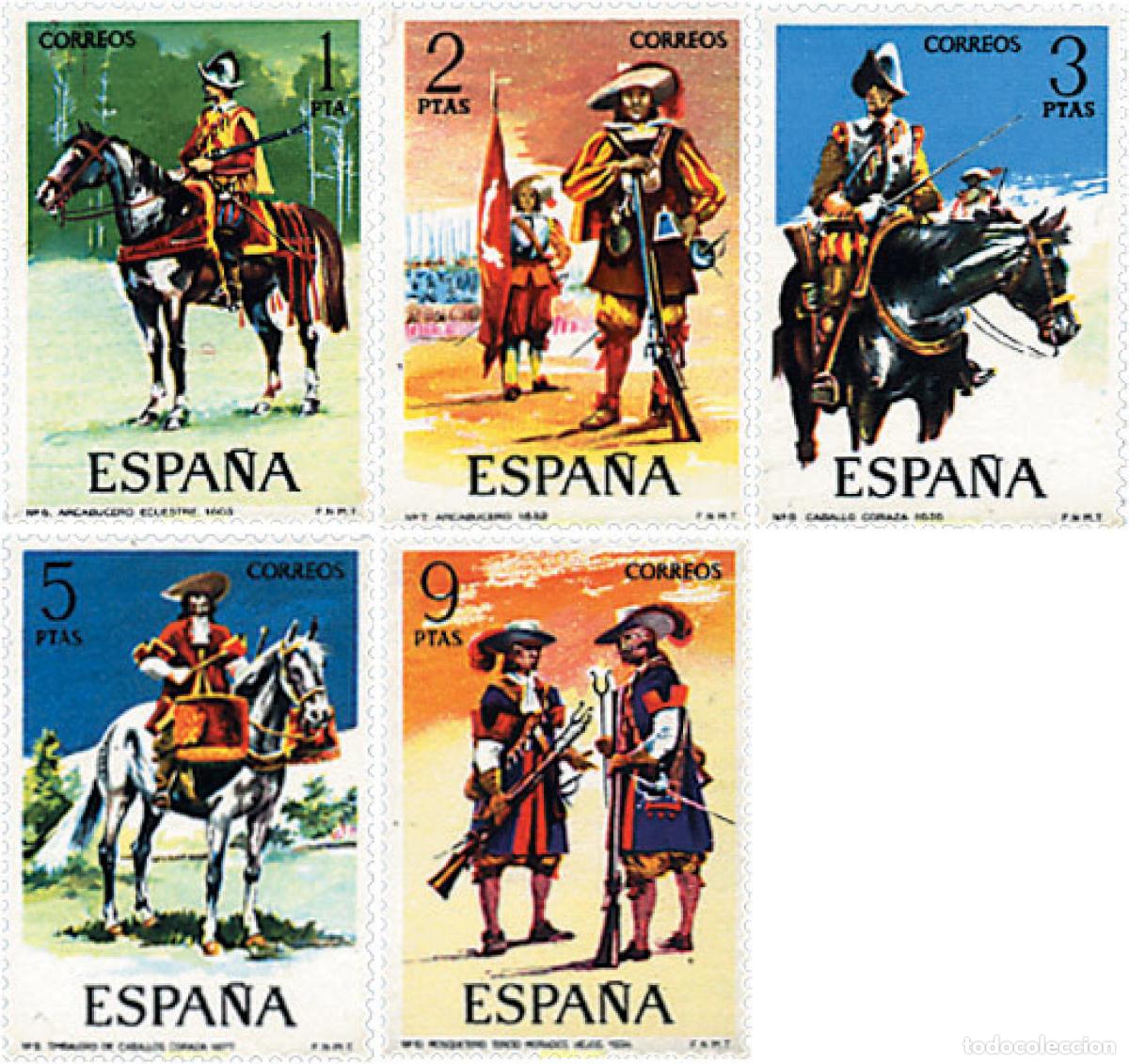 Sellos: 84876 MNH ESPA&Ntilde;A 1974 UNIFORMES MILITARES