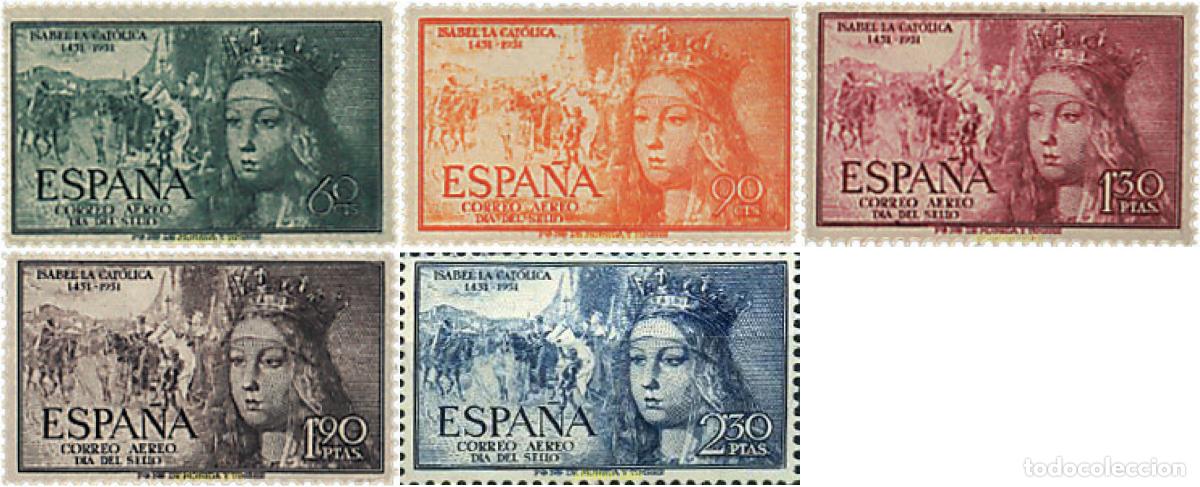 Sellos: 84357 MNH ESPA&Ntilde;A 1951 DIA DEL SELLO. 5 CENTENARIO DEL NACIMIENTO DE ISABEL LA CATOLICA