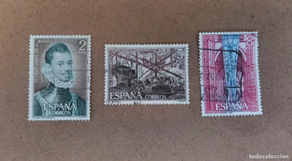Sellos: Espa&ntilde;a 1971 IV Centenario de la batalla de Lepanto Edifil 2055/2057 serie completa