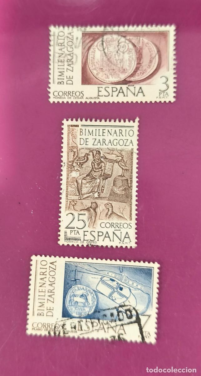 Sellos: Espa&ntilde;a 1976 Bimilenario de Zaragoza. Edifil 2319/2321 serie completa