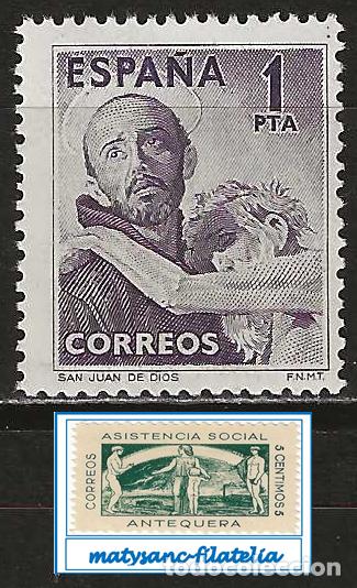 Francobolli: ESPA&Ntilde;A 1950. EDIFIL 1070. &rdquo;CENTENARIO DE LA MUERTE DE SAN JUAN DE DIOS&rdquo;. MNH***