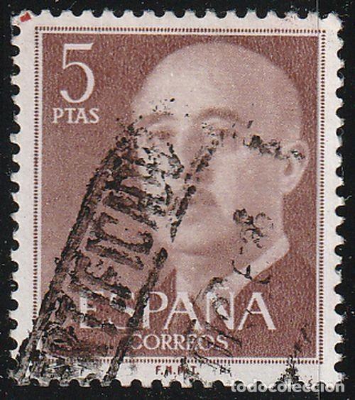 Sellos: Espa&ntilde;a 1955 Edifil 1160 Sello &ordm; General Francisco Franco Bahamonde (1892-1975) Michel 1053a Yv. 867
