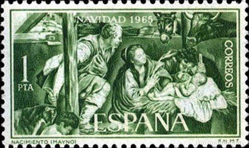 Sellos: Espa&ntilde;a 1965 Edifil 1692 Sello ** Navidad Nacimiento de Juan Bautista Mayno Michel 1585 Yvert 1354