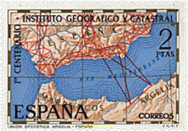 Sellos: 84777 MNH ESPA&Ntilde;A 1970 CENTENARIO DEL INSTITUTO GEOGRAFICO Y CATASTRAL