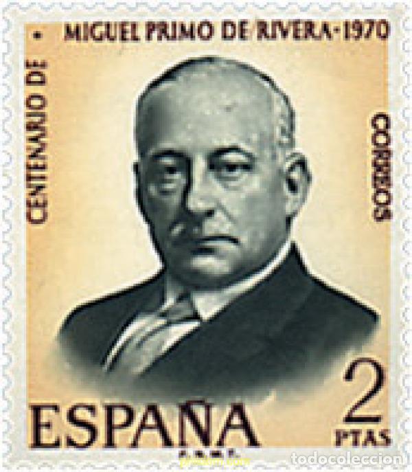 Sellos: 130907 MNH ESPA&Ntilde;A 1970 CENTENARIO DEL NACIMIENTO DE MIGUEL PRIMO DE RIVERA