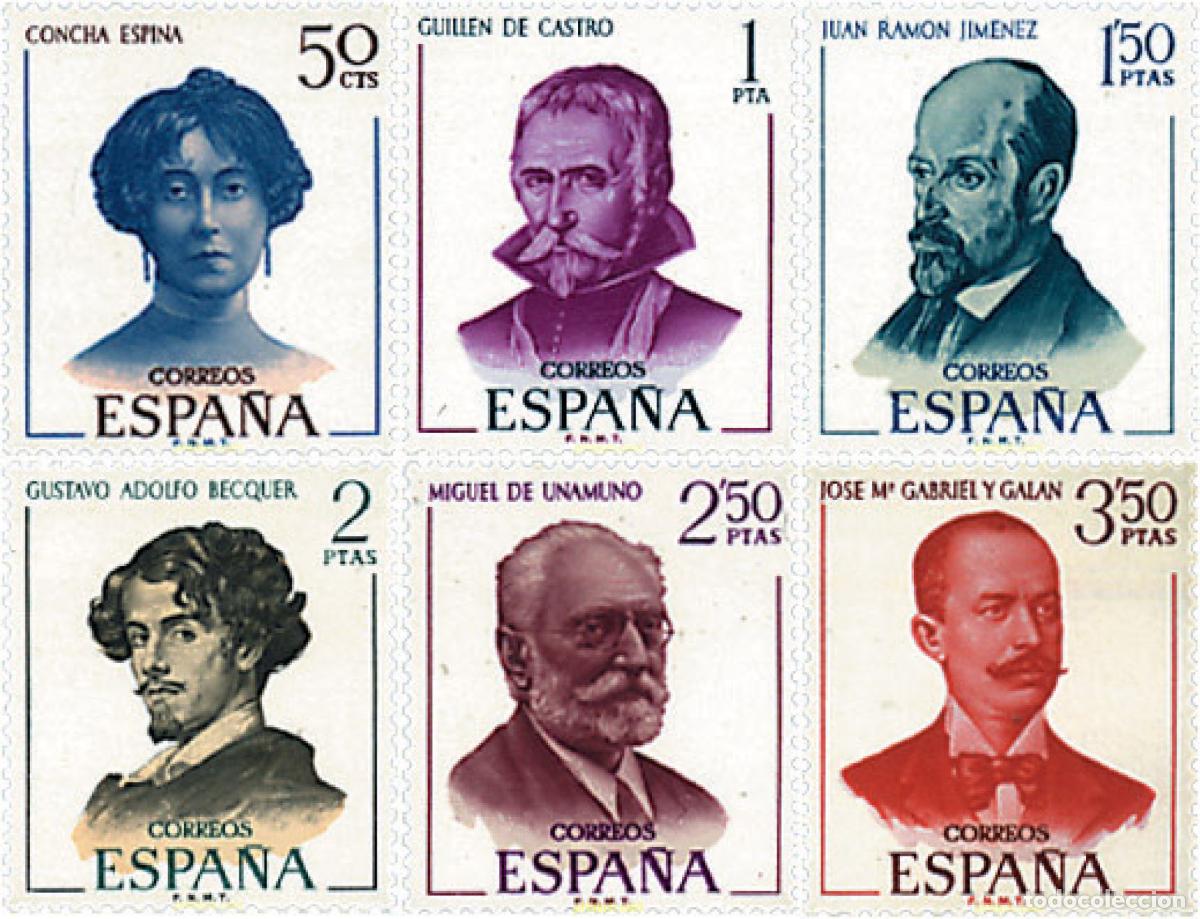 Sellos: 84775 MNH ESPA&Ntilde;A 1970 LITERATOS ESPA&Ntilde;OLES