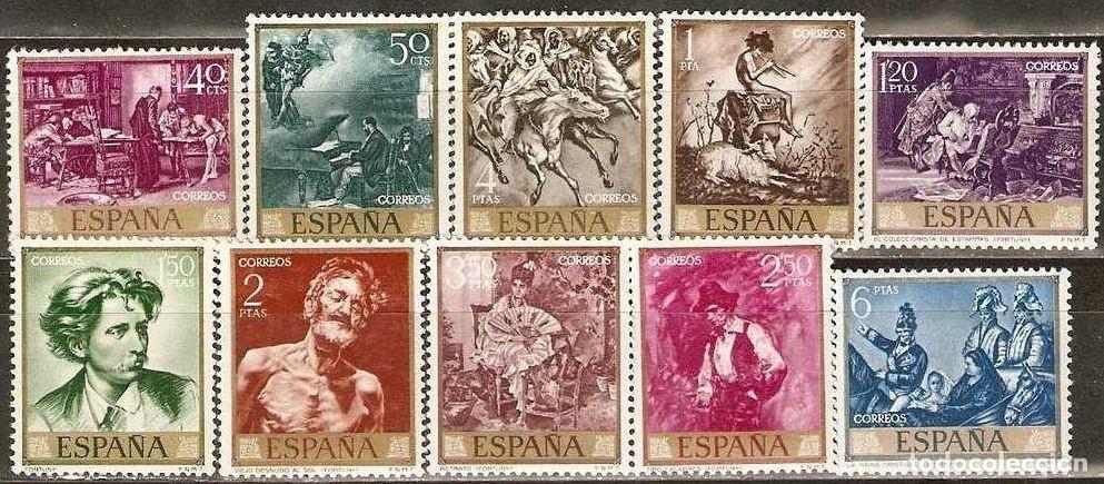 Sellos: Espa&ntilde;a 1968 Edifil 1854/63 Sellos ** Arte Pinturas Mariano Fortuny Marsal La Vicaria, Fantasia,