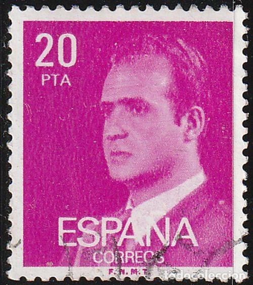 Sellos: Espa&ntilde;a 1977 Edifil 2396 Sello &ordm; Personajes Retrato Rey Juan Carlos I Michel 2309x Yvert 2061 Spain