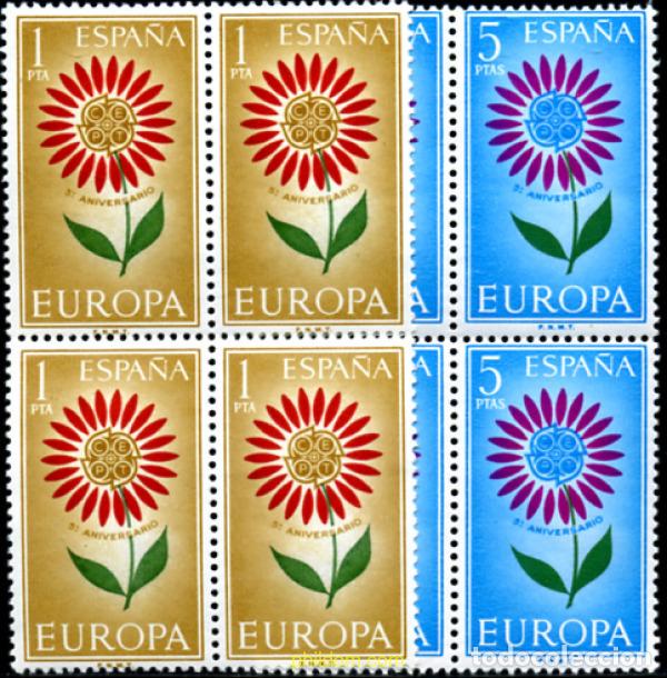 Sellos: 233768 MNH ESPA&Ntilde;A 1964 EUROPA CEPT. MARGARITA CON 22 PETALOS