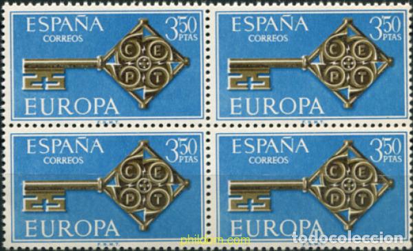 Sellos: 324024 MNH ESPA&Ntilde;A 1968 EUROPA CEPT 1968 - LLAVE DORADA