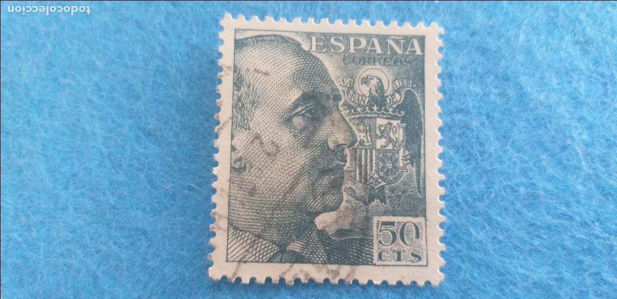 Sellos: USADO. A&Ntilde;O 1949 - 1953. EDIFIL 1053. CID Y GENERAL FRANCO.