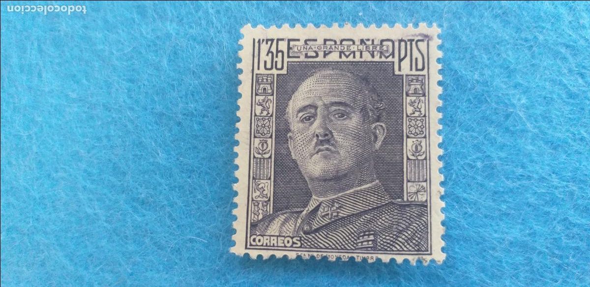 Sellos: USADO. A&Ntilde;O 1949 - 1953. EDIFIL 1061. CID Y GENERAL FRANCO.