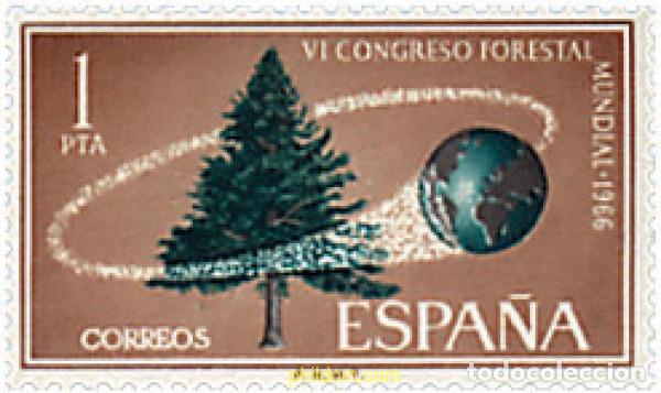 Sellos: 84635 MNH ESPA&Ntilde;A 1966 6 CONGRESO FORESTAL MUNDIAL