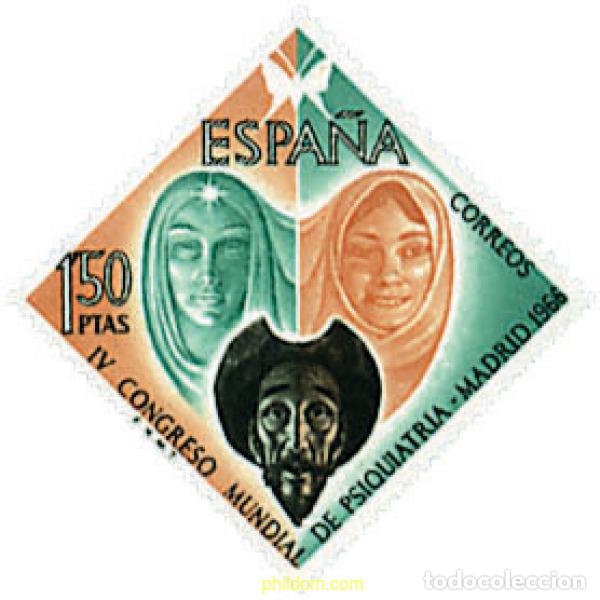 Sellos: 84638 MNH ESPA&Ntilde;A 1966 4 CONGRESO MUNDIAL DE PSIQUIATRIA