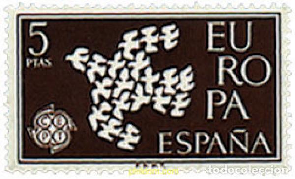 Sellos: 249968 MNH ESPA&Ntilde;A 1961 EUROPA CEPT. PALOMA