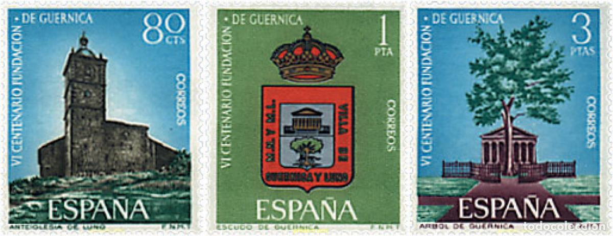 Sellos: 84632 MNH ESPA&Ntilde;A 1966 4 CENTENARIO DE LA FUNDACION DE GUERNICA