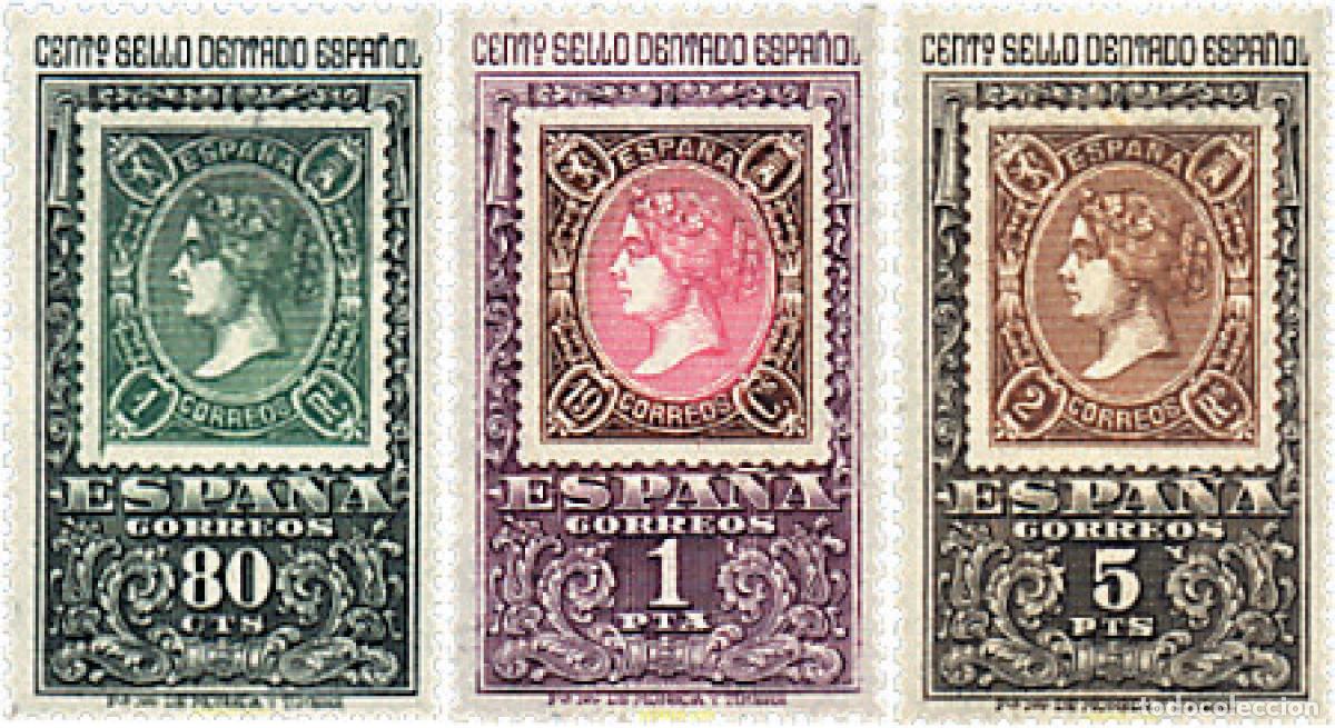 Selos: 84618 MNH ESPA&Ntilde;A 1965 CENTENARIO DEL PRIMER SELLO DENTADO ESPA&Ntilde;OL