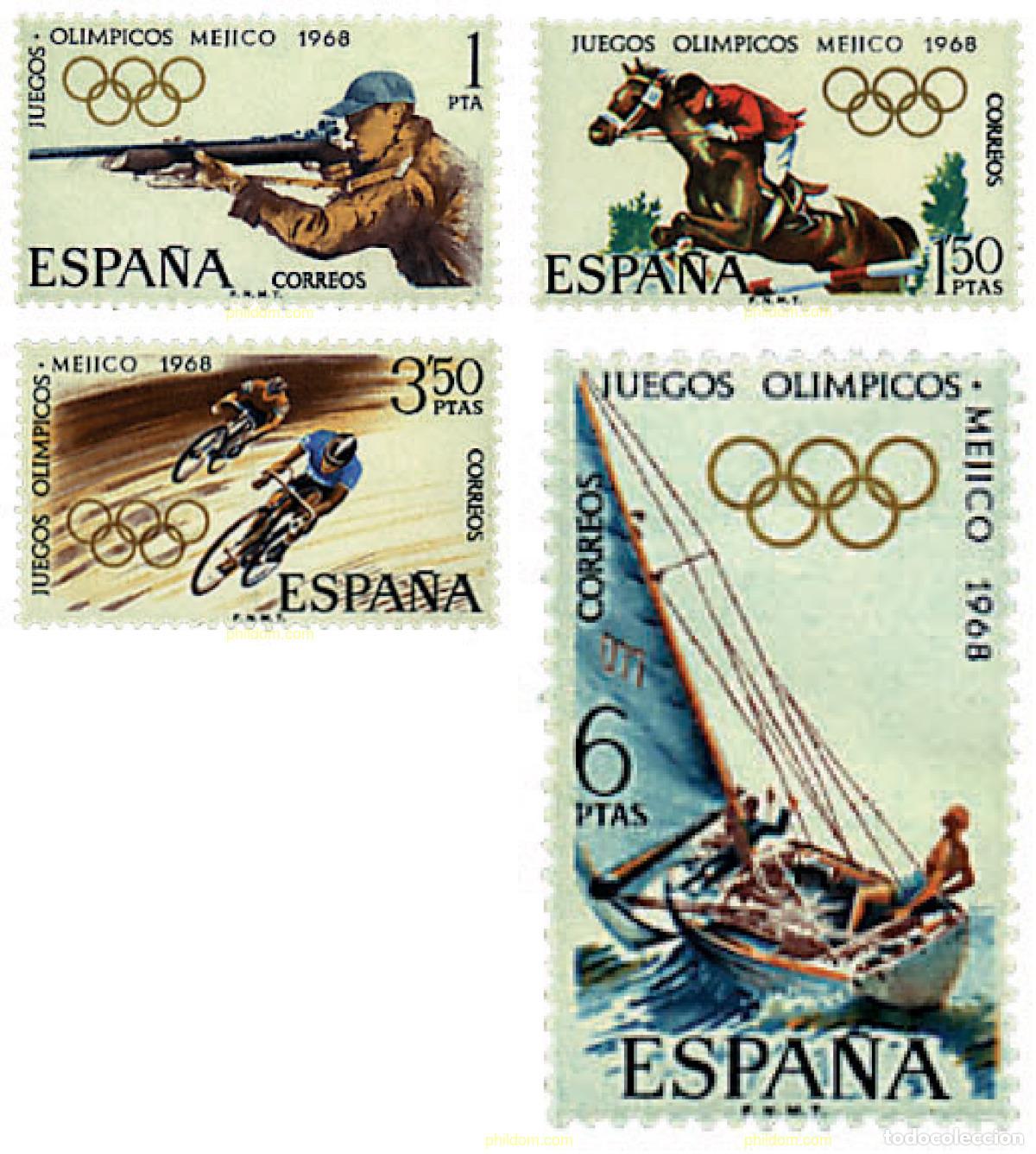 Selos: 84744 MNH ESPA&Ntilde;A 1968 19 JUEGOS OLIMPICOS VERANO MEXICO 1968