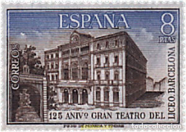 Sellos: 84858 MNH ESPA&Ntilde;A 1972 125 ANIVERSARIO DEL GRAN TEATRO DEL LICEO DE BARCELONA