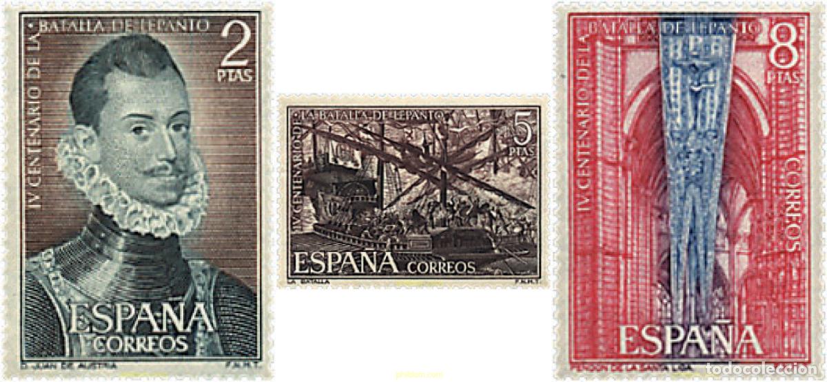 Sellos: 84825 MNH ESPA&Ntilde;A 1971 4 CENTENARIO DE LA BATALLA DE LEPANTO