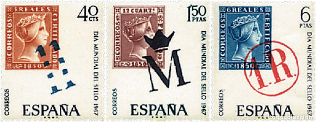 Sellos: 84668 MNH ESPA&Ntilde;A 1967 DIA MUNDIAL DEL SELLO