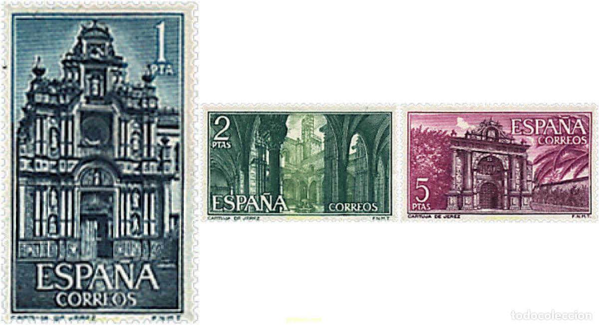 Sellos: 130886 MNH ESPA&Ntilde;A 1966 CARTUJA DE SANTA MARIA DE LA DEFENSION. JEREZ DE LA FRONTERA