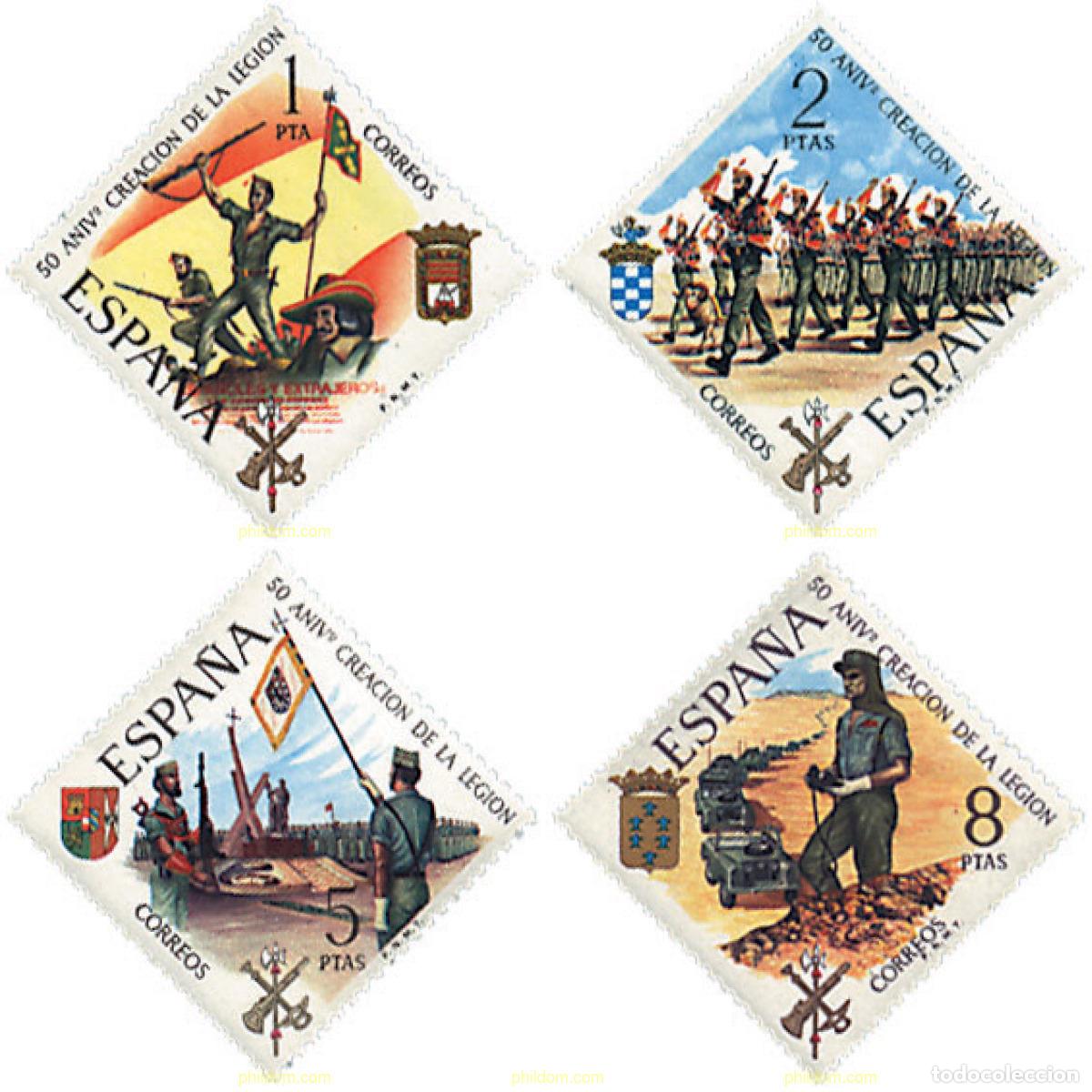 Sellos: 84821 MNH ESPA&Ntilde;A 1971 50 ANIVERSARIO DE LA CREACION DE LA LEGION