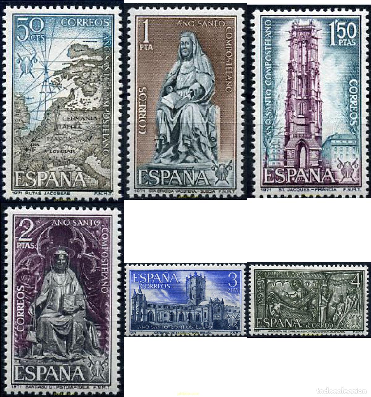 Sellos: 84786 MNH ESPA&Ntilde;A 1971 A&Ntilde;O SANTO COMPOSTELANO