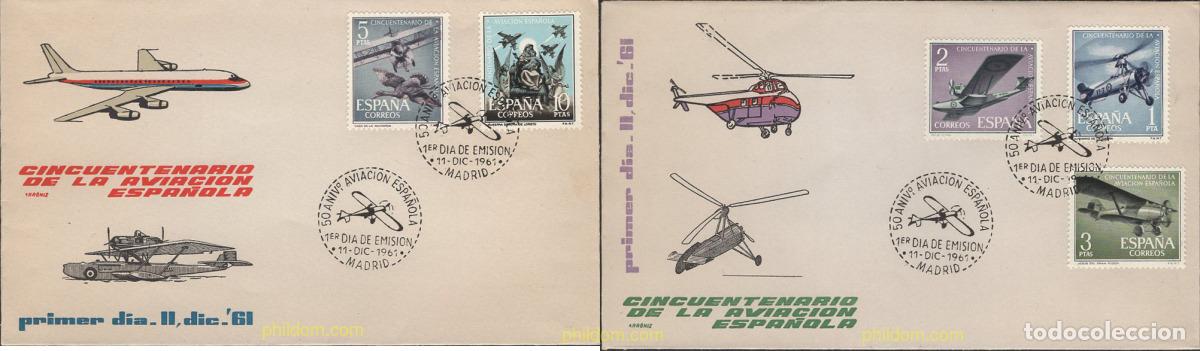 Sellos: 637204 MNH ESPA&Ntilde;A 1961 50 ANIVERSARIO DE LA AVIACION ESPA&Ntilde;OLA